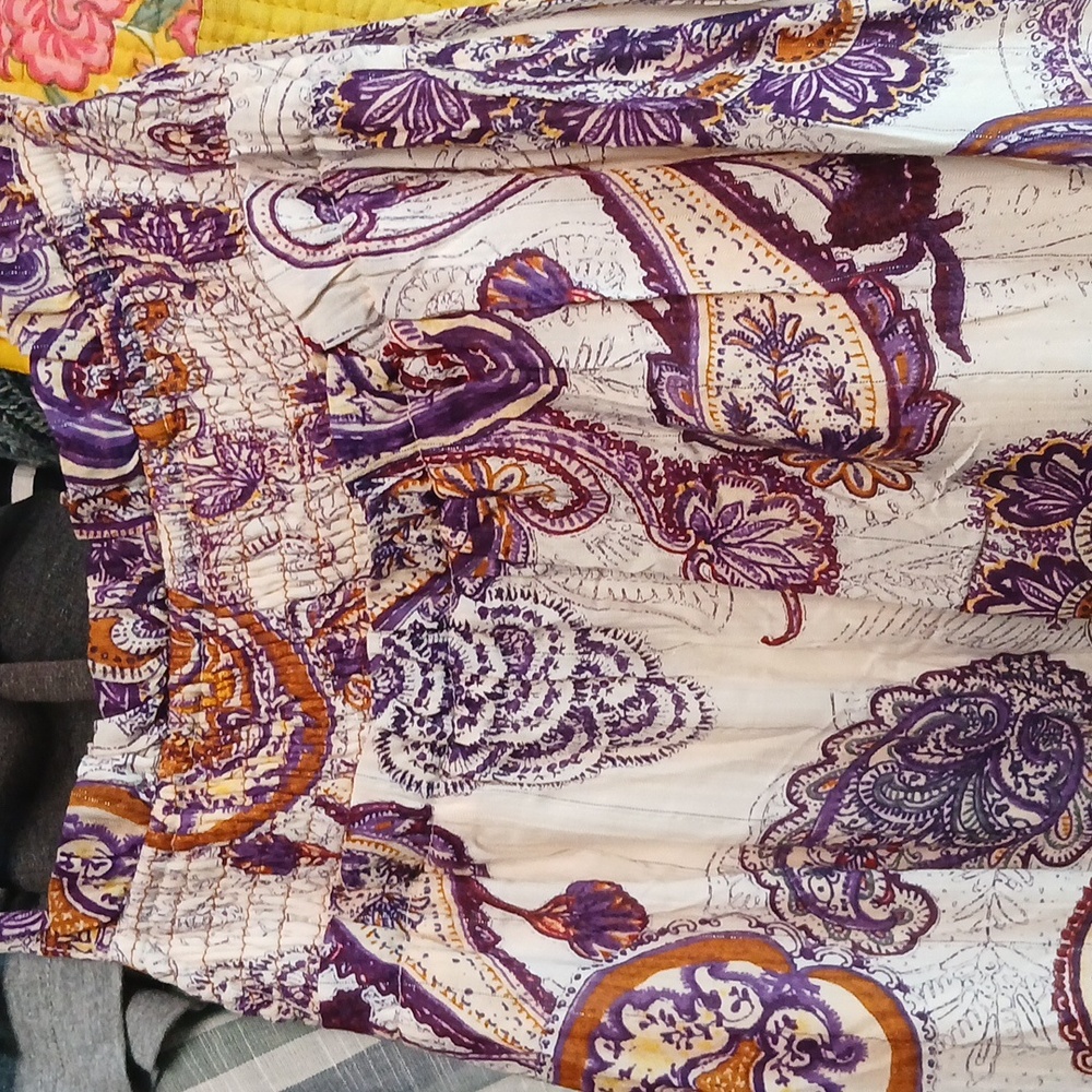 Elegant Purple and Orange Maxi Dress